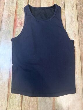 Vuori Black Ribbed Tank Top